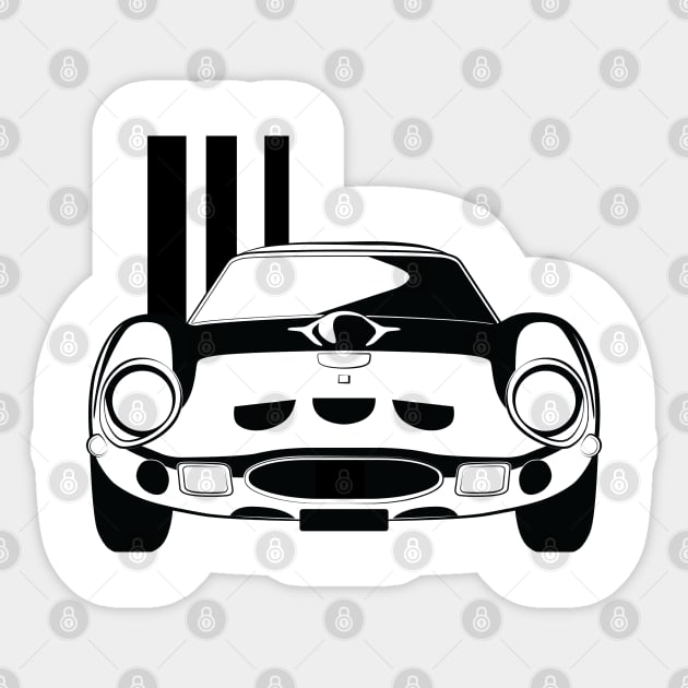 Retro Car Illustration Sticker by DesignWood Atelier